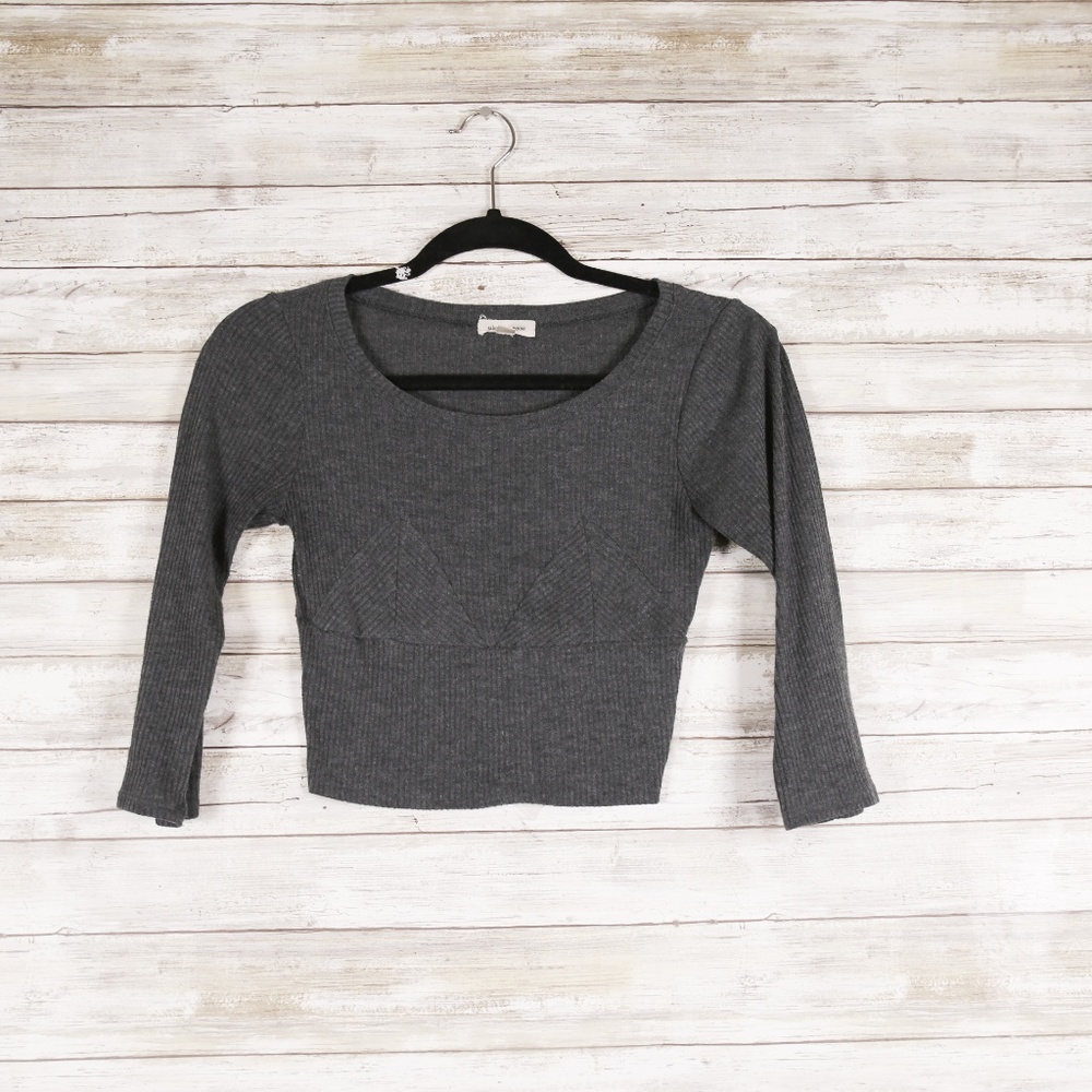 Silence + Noise ¾ Long Sleeve Crop Top